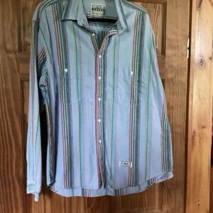 Levi's Vintage Men’s shirt in shades of blue with colorful accents